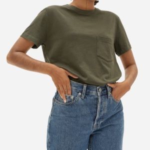 Organic Cotton Box-Cut Pocket Tee - S Dark Forest